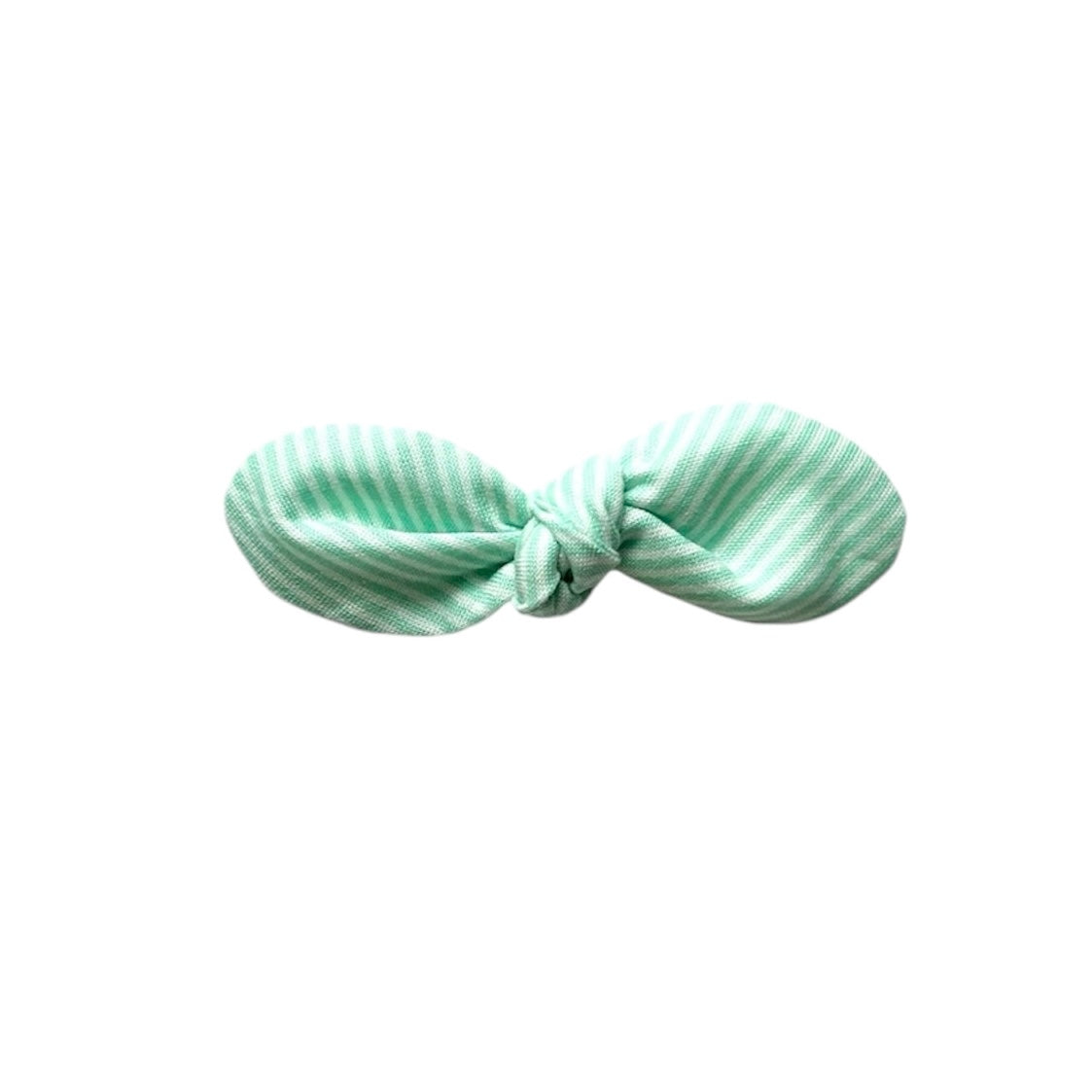 Mint Candy Stripe Dinky Bow