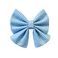 Blue Gingham Sailor Bow