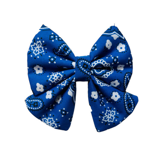 Blue Hillbilly Sailor Bow