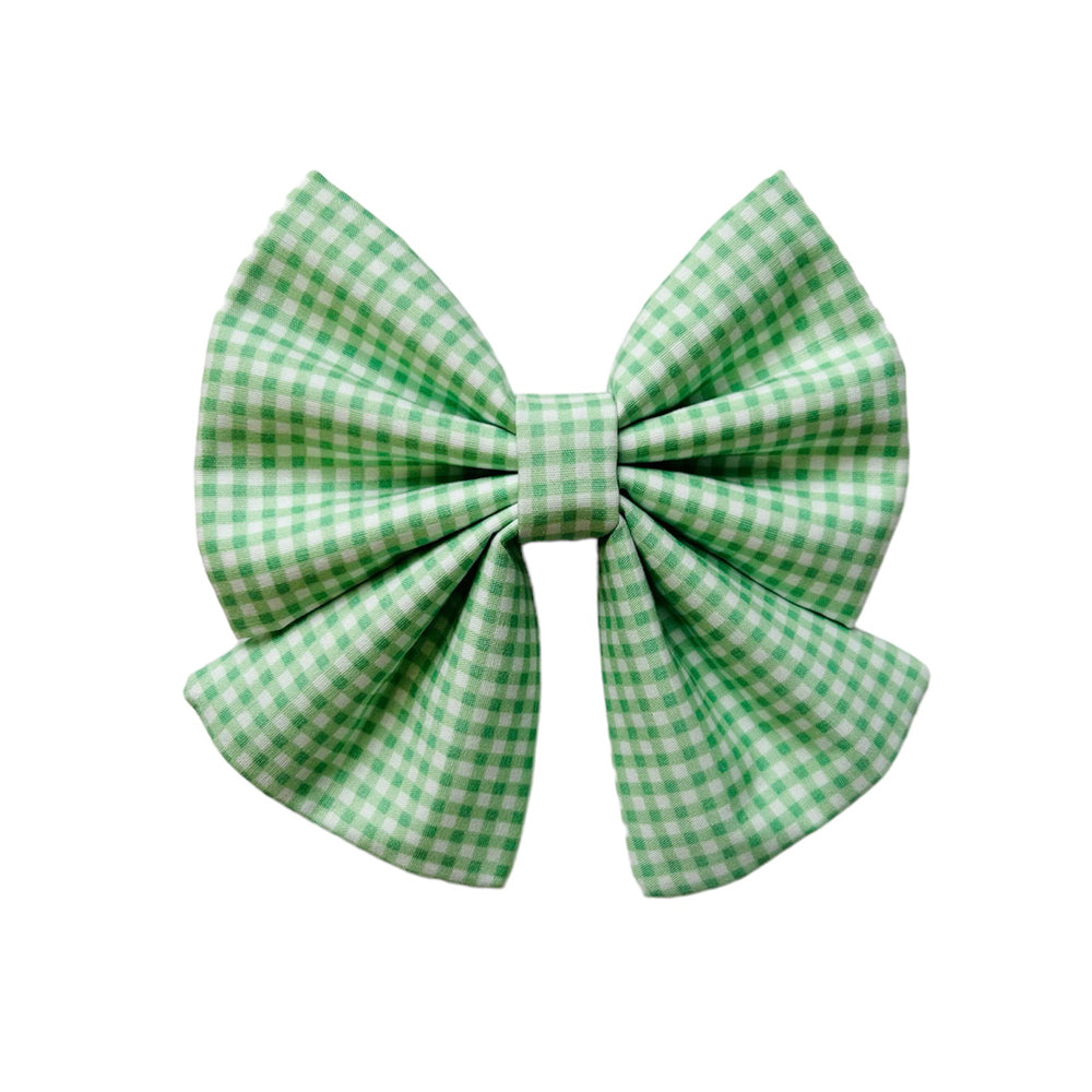 Granny Smith Gingham Sailor Bow