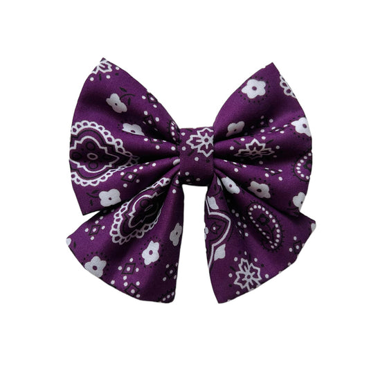 Purple Hillbilly Sailor Bow