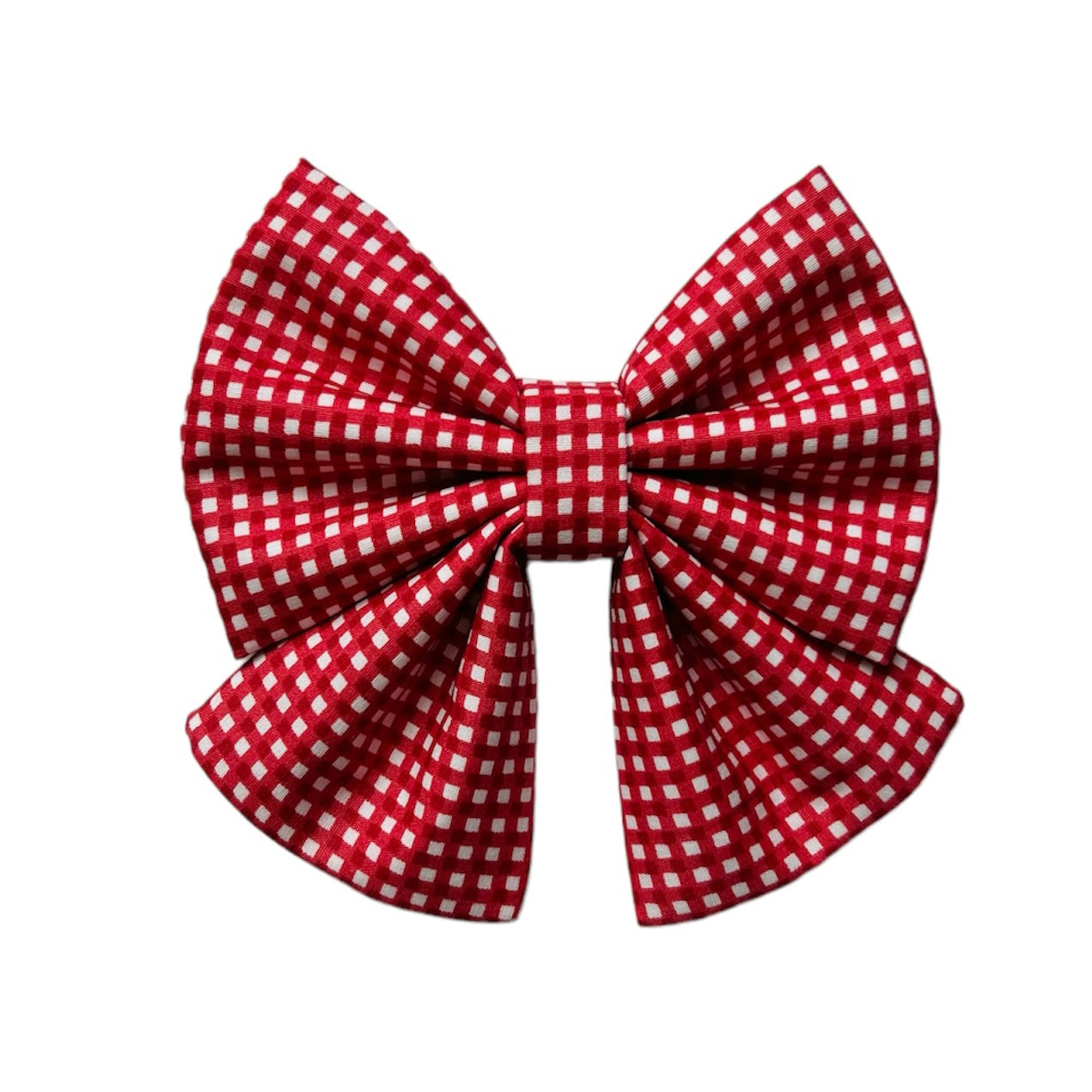 Red Gingham Sailor Bow