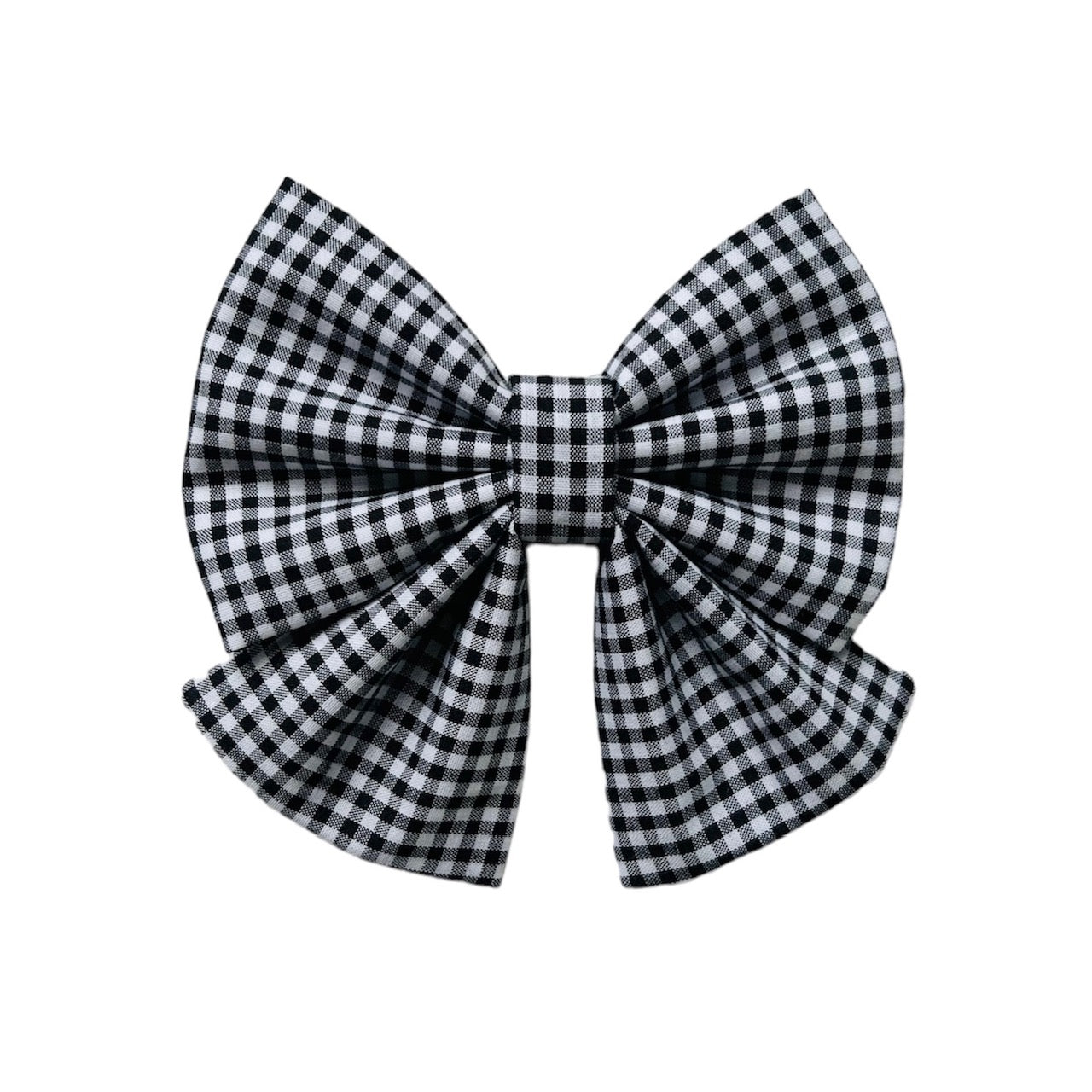 Black Gingham Sailor Bow