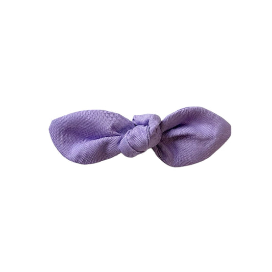 Lilac Dinky Bow Fur Clip