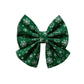 Green Snowflake Sailor Bow