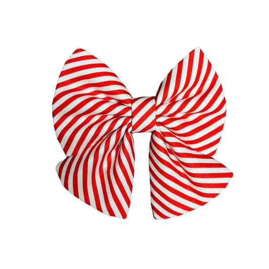 Candy Cane Sailor Bow