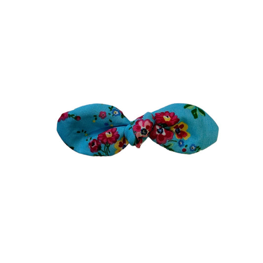 Turquoise French Rose Dinky Bow