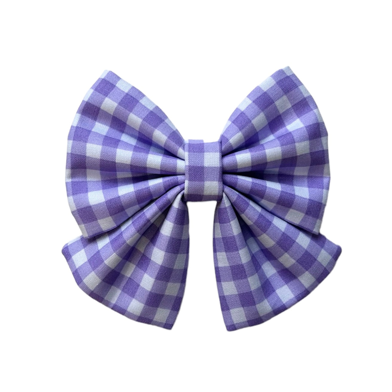 Lilac Gingham Sailor Bow