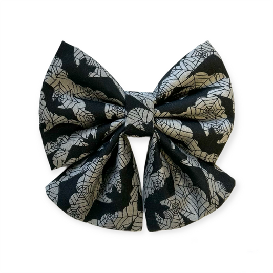 Grey Howl-O-Ween Sailor Bow