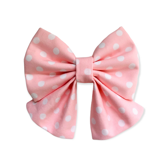 Dotty Pink Sailor Bow